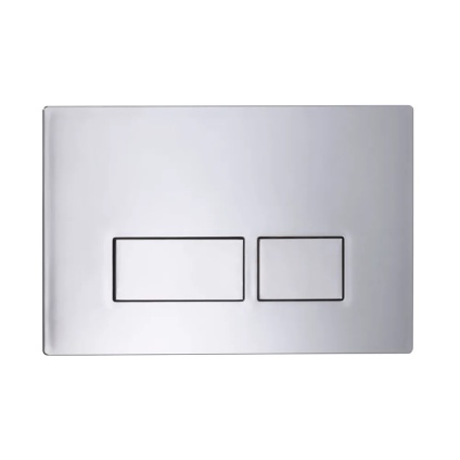 Product cut out image of Roper Rhodes Chrome Plaza Dual Flush Push Plate TR9010